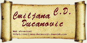 Cmiljana Ducanović vizit kartica
